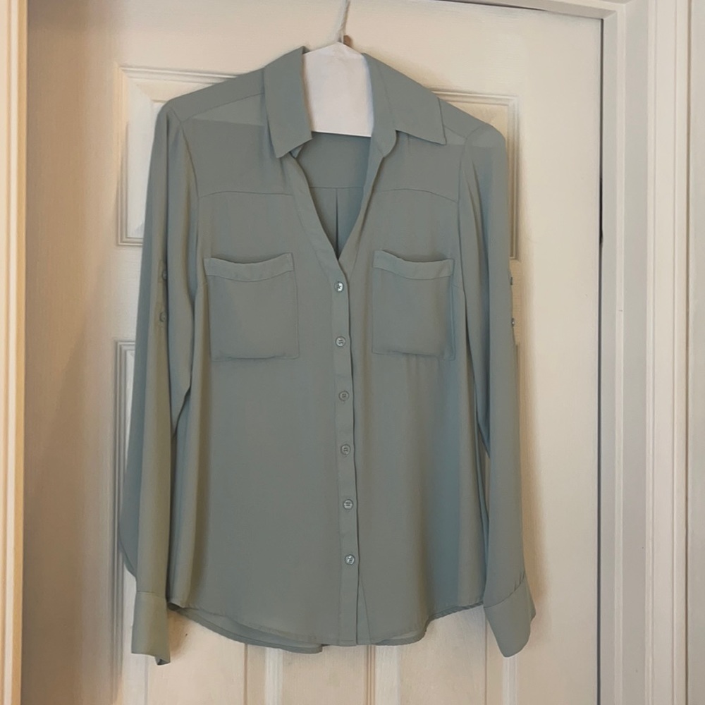 Express women’s button down work shirt
